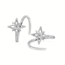 Load image into Gallery viewer, Double Huggie Star Earrings