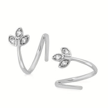 Load image into Gallery viewer, Double Huggie Leaf Earrings