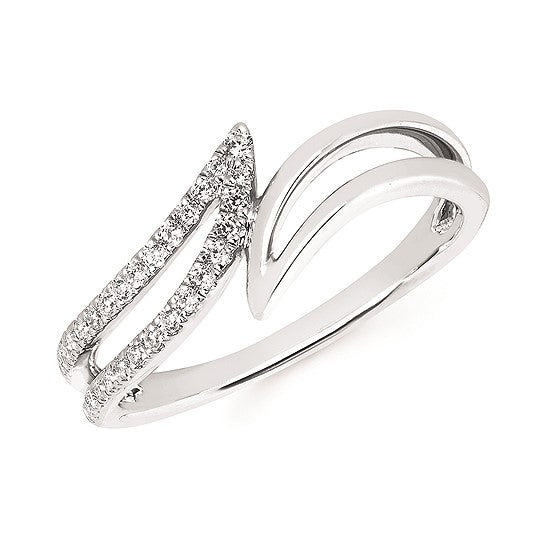 Diamond Bypass Fashion Ring