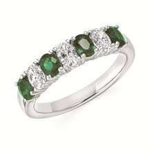 Load image into Gallery viewer, Gem &amp; Diamond Oval Band