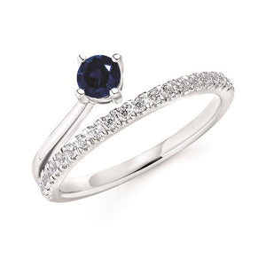 Fashionable Diamond & Gem Ring