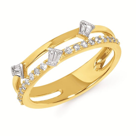 Double Diamond & Baguette Ring