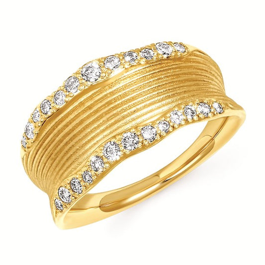 Textured Diamond Fashion Ring