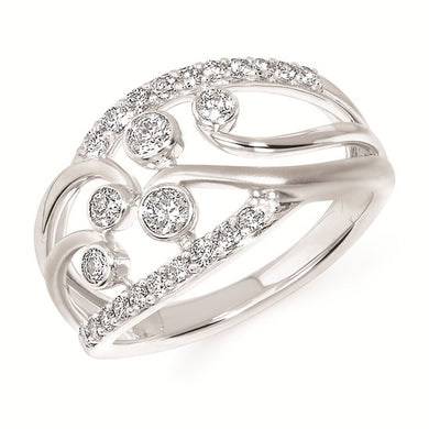 Swirl Diamond Fashion Ring