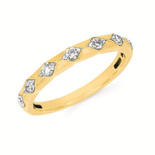 Load image into Gallery viewer, Diamond &amp; Milgrain Band