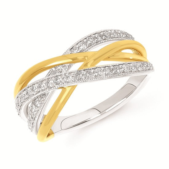 Woven Diamond Fashion Ring