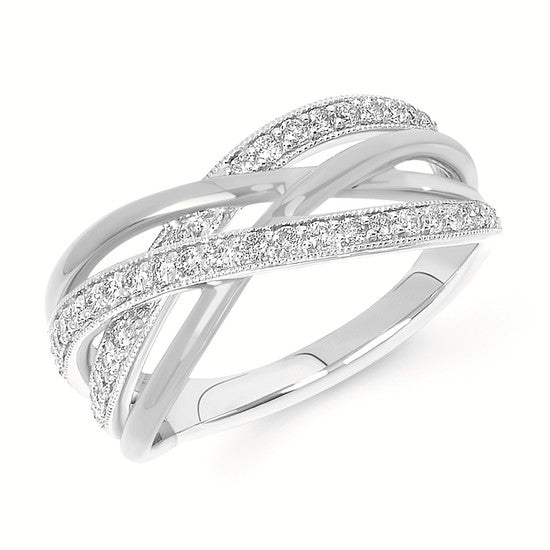 Woven Diamond Fashion Ring