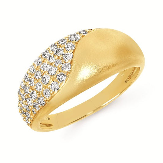 Domed Diamond Fashion Ring