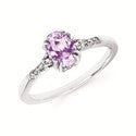 Diamond & Oval Gemstone Ring