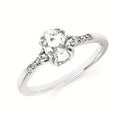 Diamond & Oval Gemstone Ring
