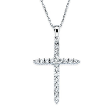 Traditional Diamond Cross Necklace