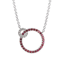 Load image into Gallery viewer, Gemstone &amp; Diamond Circle Necklace