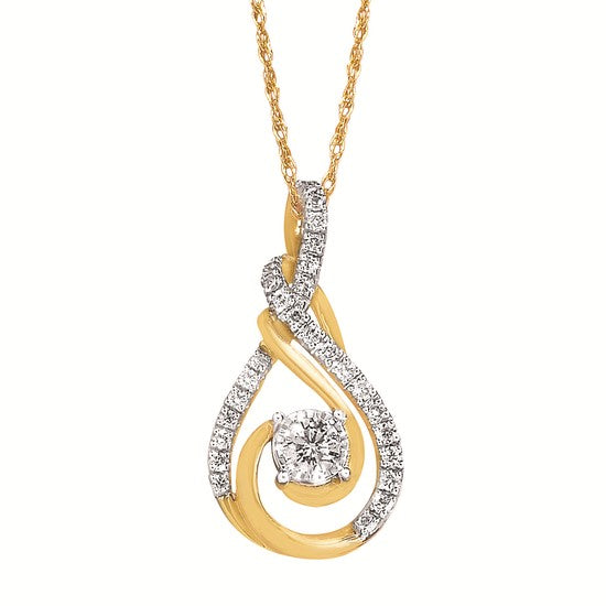 Swirl Diamond Necklace