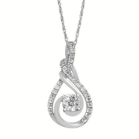 Swirl Diamond Necklace