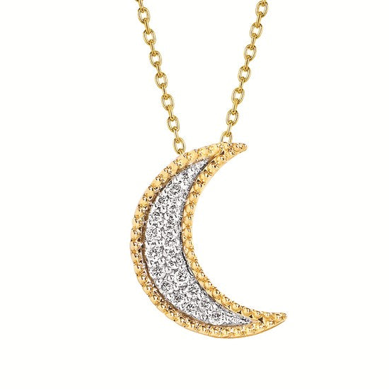Diamond Moon Pendant