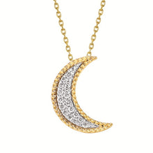 Load image into Gallery viewer, Diamond Moon Pendant