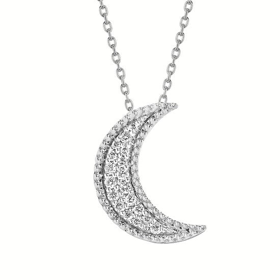 Diamond Moon Pendant