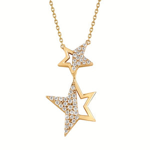2 Star Diamond Pendant