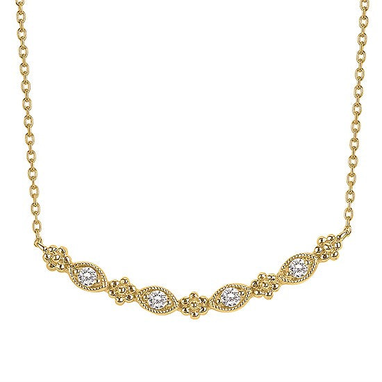 Sweet Diamond Bar Necklace