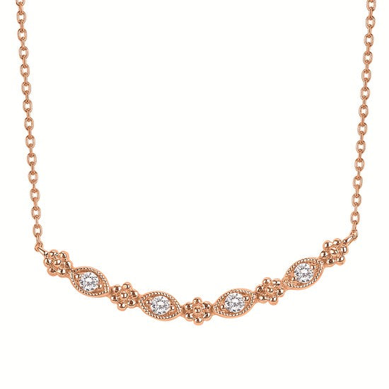Sweet Diamond Bar Necklace