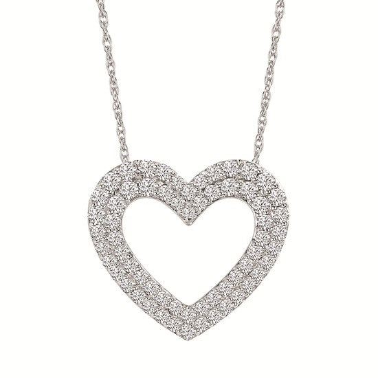 Voluminous Diamond Heart Pendant