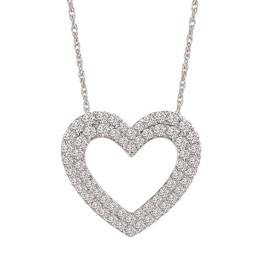 Voluminous Diamond Heart Pendant