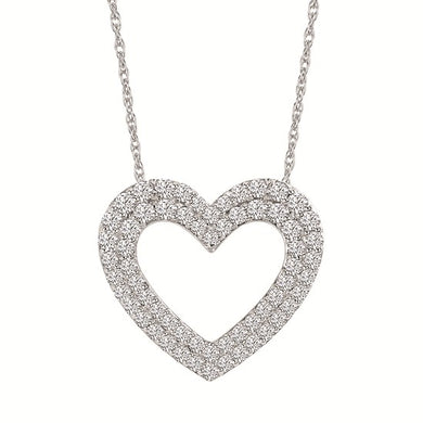 Voluminous Diamond Heart Pendant