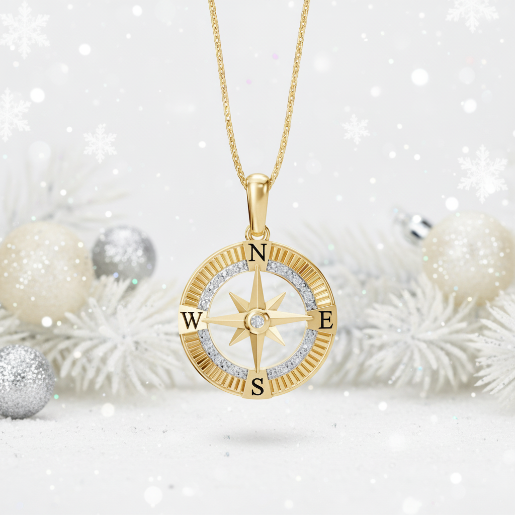 Compass Diamond Necklace