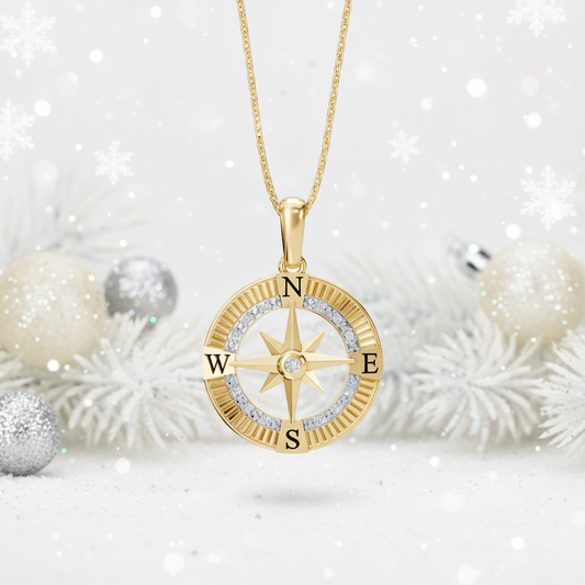 Compass Diamond Necklace