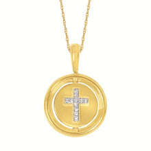 Load image into Gallery viewer, Reversible Diamond &amp; Cross Pendant