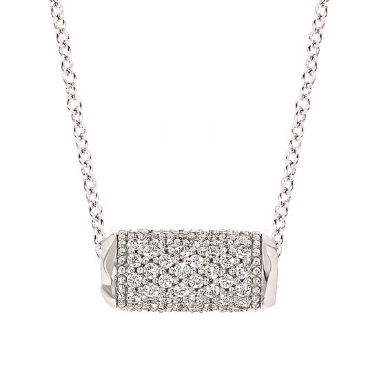 Diamond Barrel Necklace