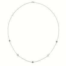 Load image into Gallery viewer, Diamond &amp; Gemstone Station Necklace