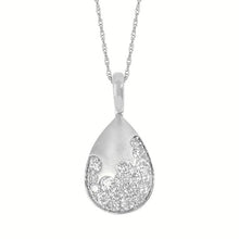Load image into Gallery viewer, Flush Set Diamond Pear Necklace