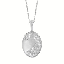 Load image into Gallery viewer, Flush Set Diamond Oval Necklace