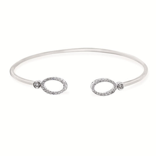 Oval Diamond Flex Bangle