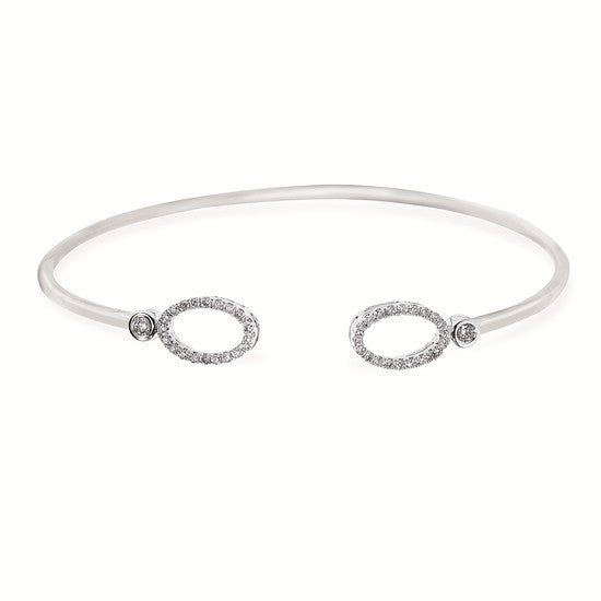 Oval Diamond Flex Bangle