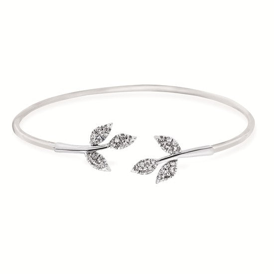 Diamond Leaf Bangle