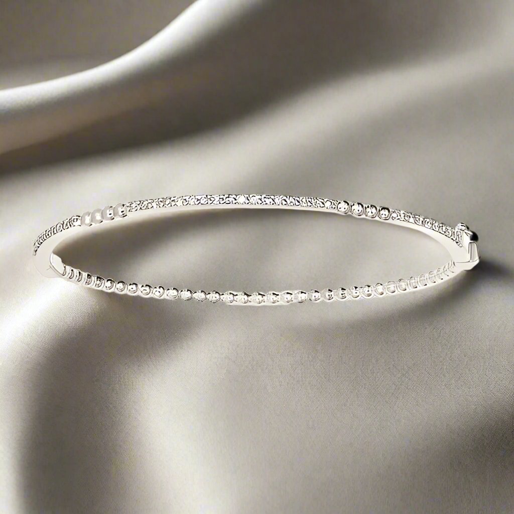 Sterling Silver Flexi Diamond Bracelet