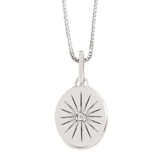 Oval Starburst Pendant