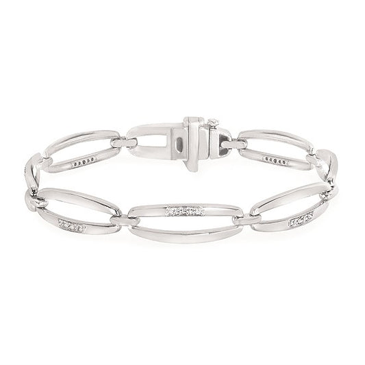 Sterling & Diamond Fashion Bracelet