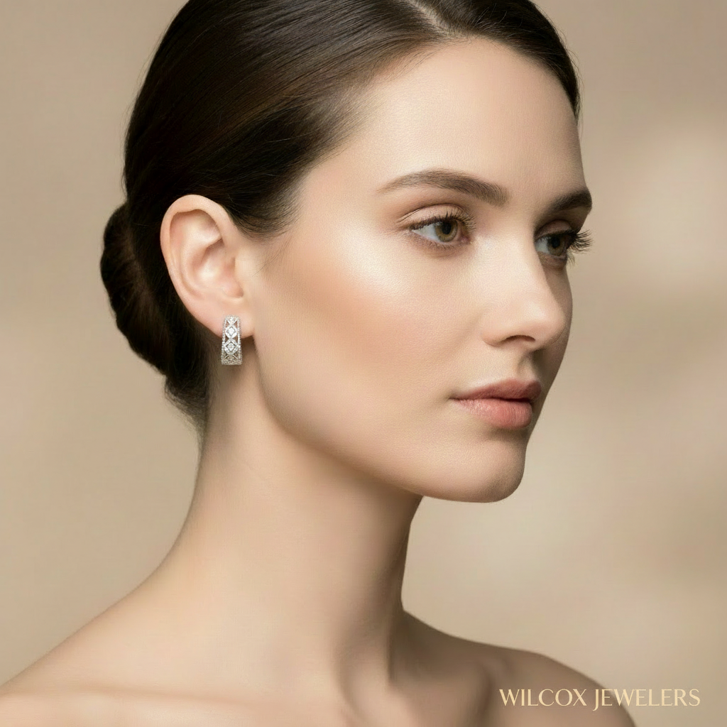 Diamond & Detail Huggies