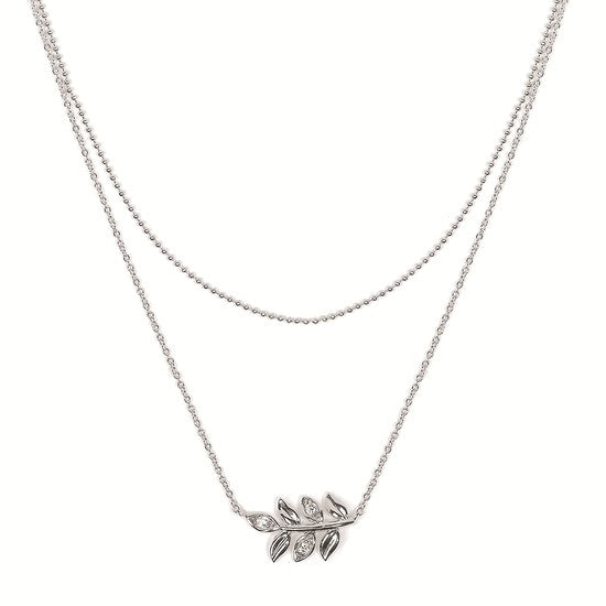 Double Strand Leaf Necklace