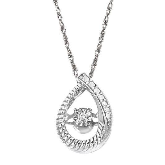 Pear Shimmering Diamond Necklace