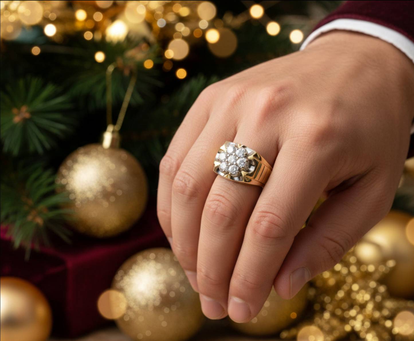 Man’s Cluster Diamond Ring