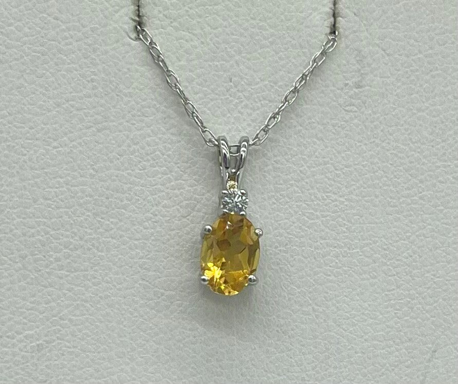 Citrine Oval Pendant