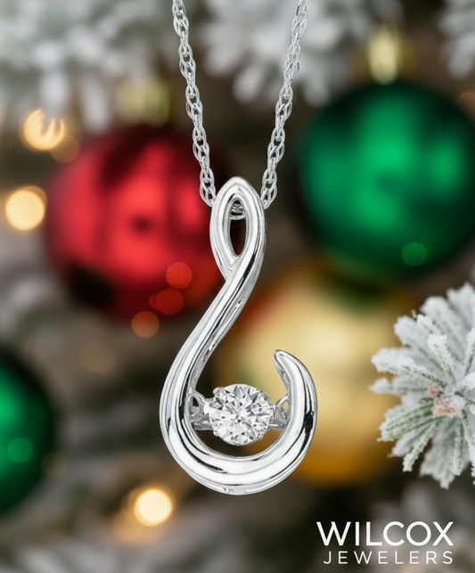 Dancing Diamond Hook Necklace