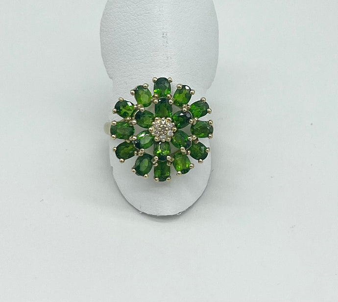 Chrome Diopside Ring