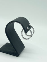 Load image into Gallery viewer, Caribbean Blue Diamond Hoops