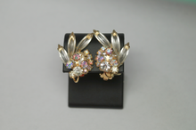 Load image into Gallery viewer, White Rhinestone Clip-On Earrings