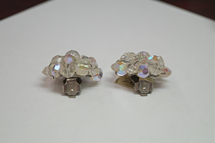 Elegant Crystal Bead Fashion Clip-On Earrings